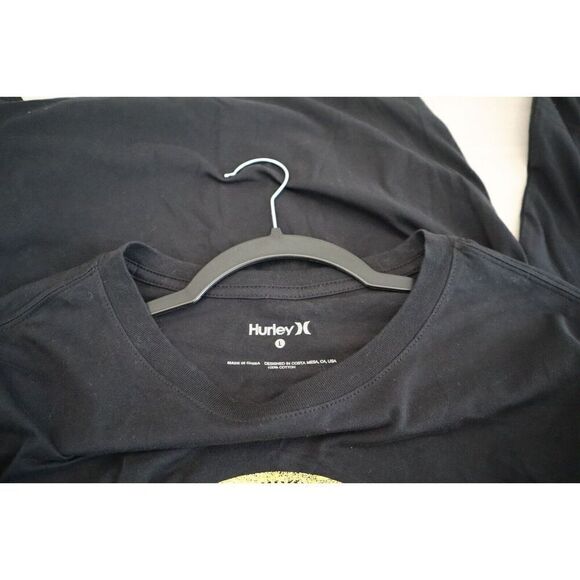 Hurley 3HL1640487 Juniors' Sz L Caviar Black Max Boyfriend Long Sleeve T-Shirt - Picture 4 of 9